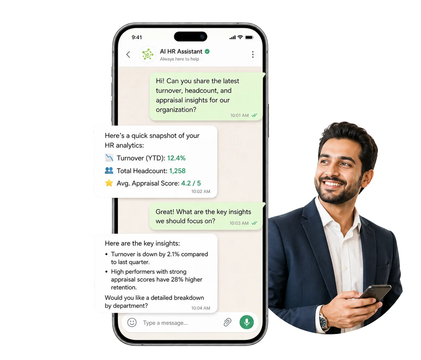 HR analytics AI conversation graphic