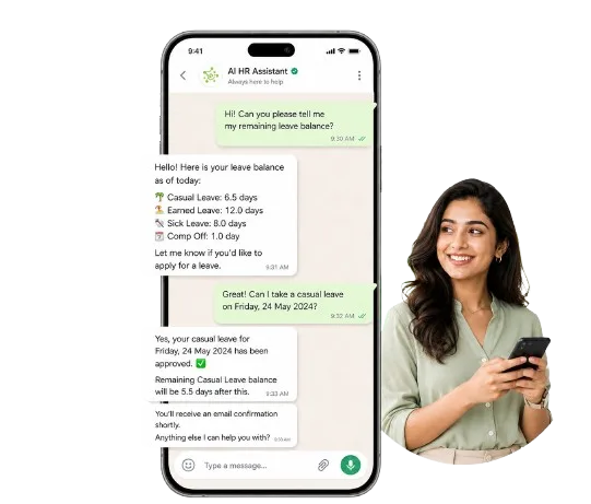Leave AI HR conversation graphic