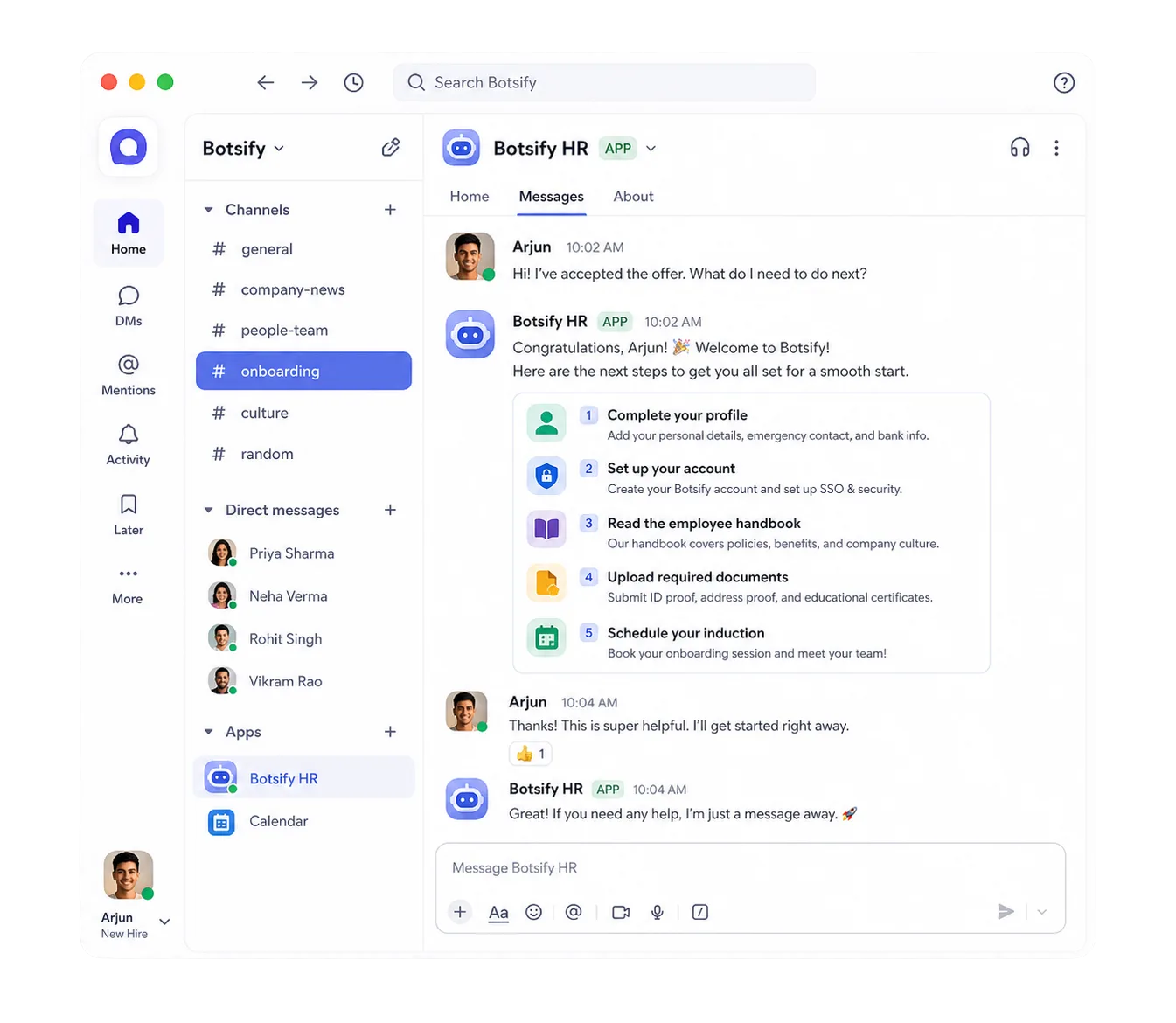Onboarding AI HR conversation graphic