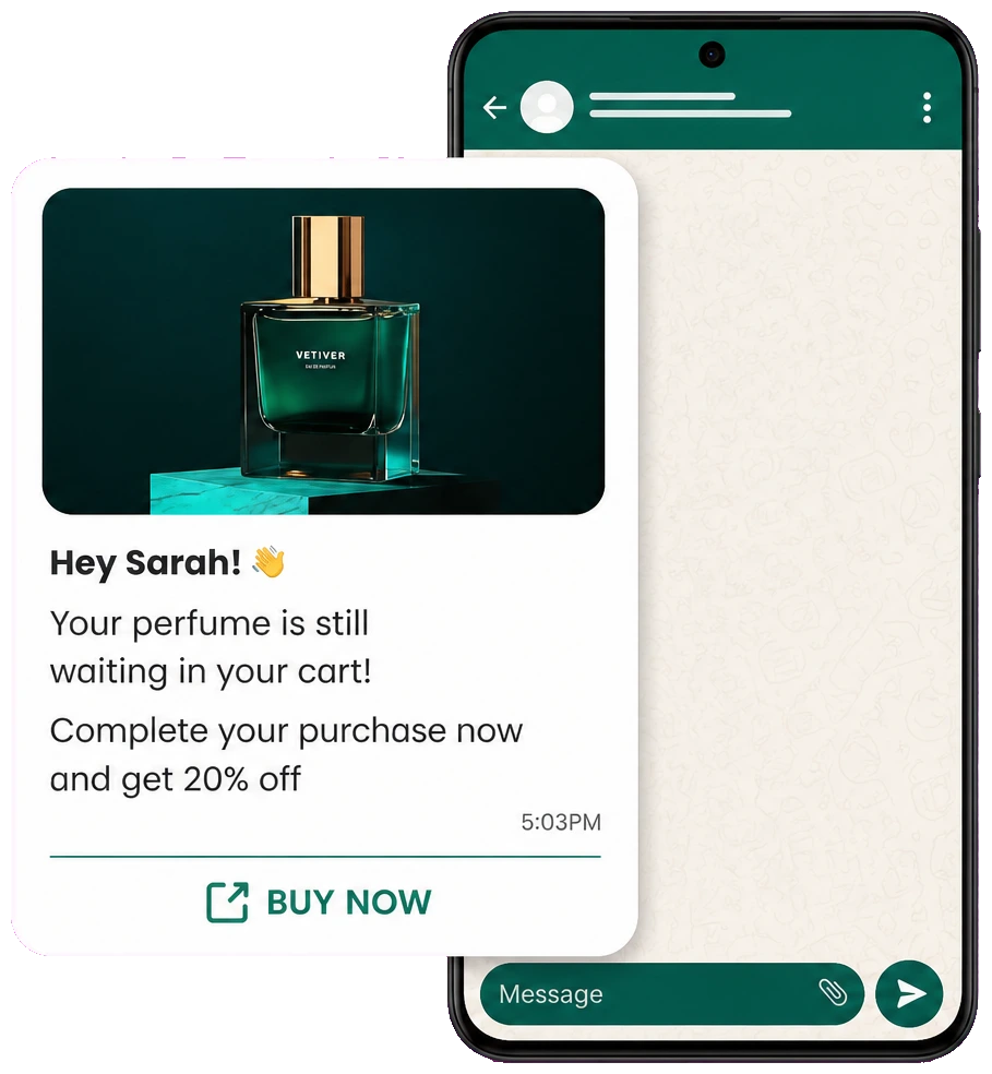 SME abandoned cart recovery on WhatsApp
