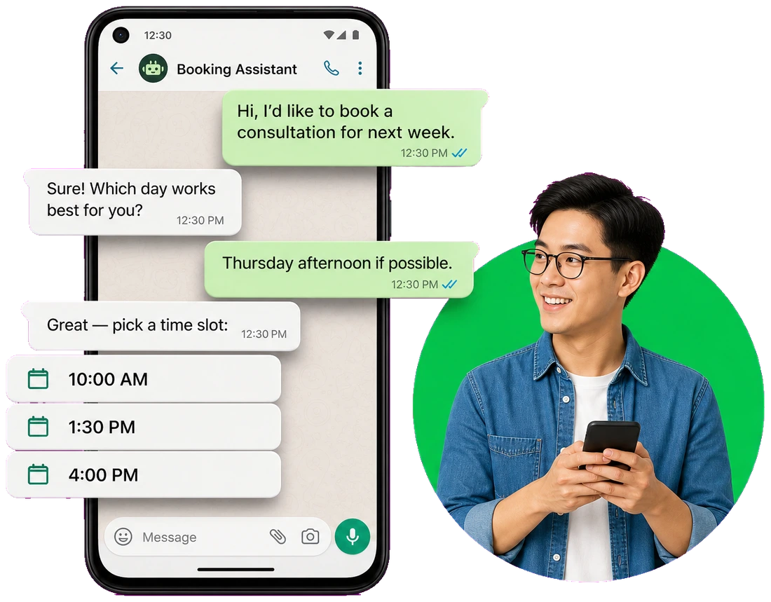 SME consultation booking on WhatsApp