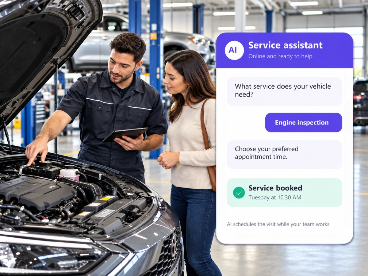Automotive adviser helping a customer