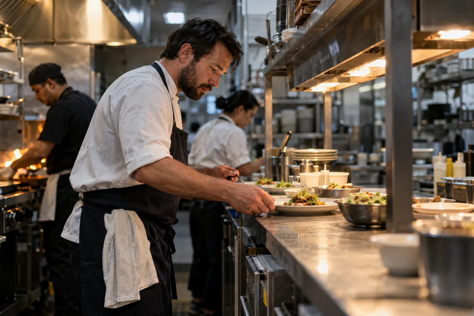 Restaurant professional at work