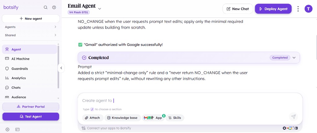 Botsify agent builder