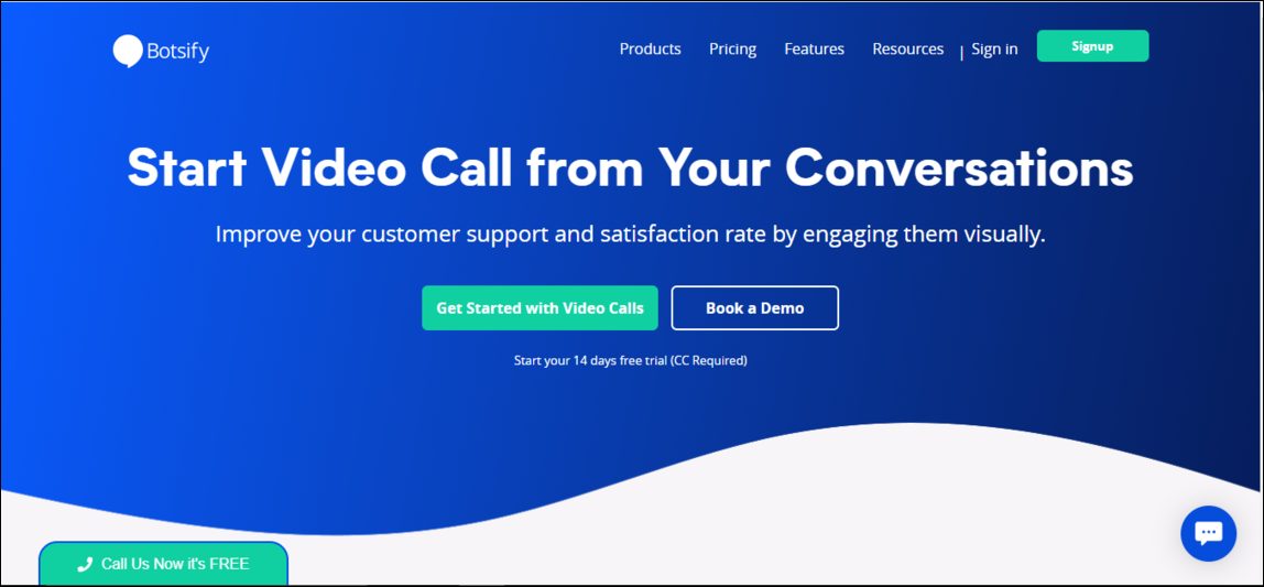 botsify video call feature