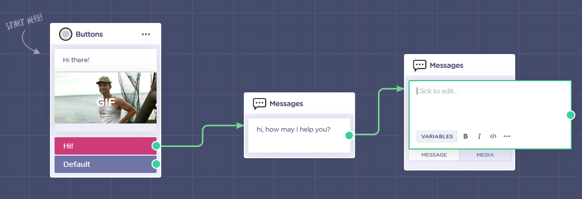 Flow-Based UI chatbot