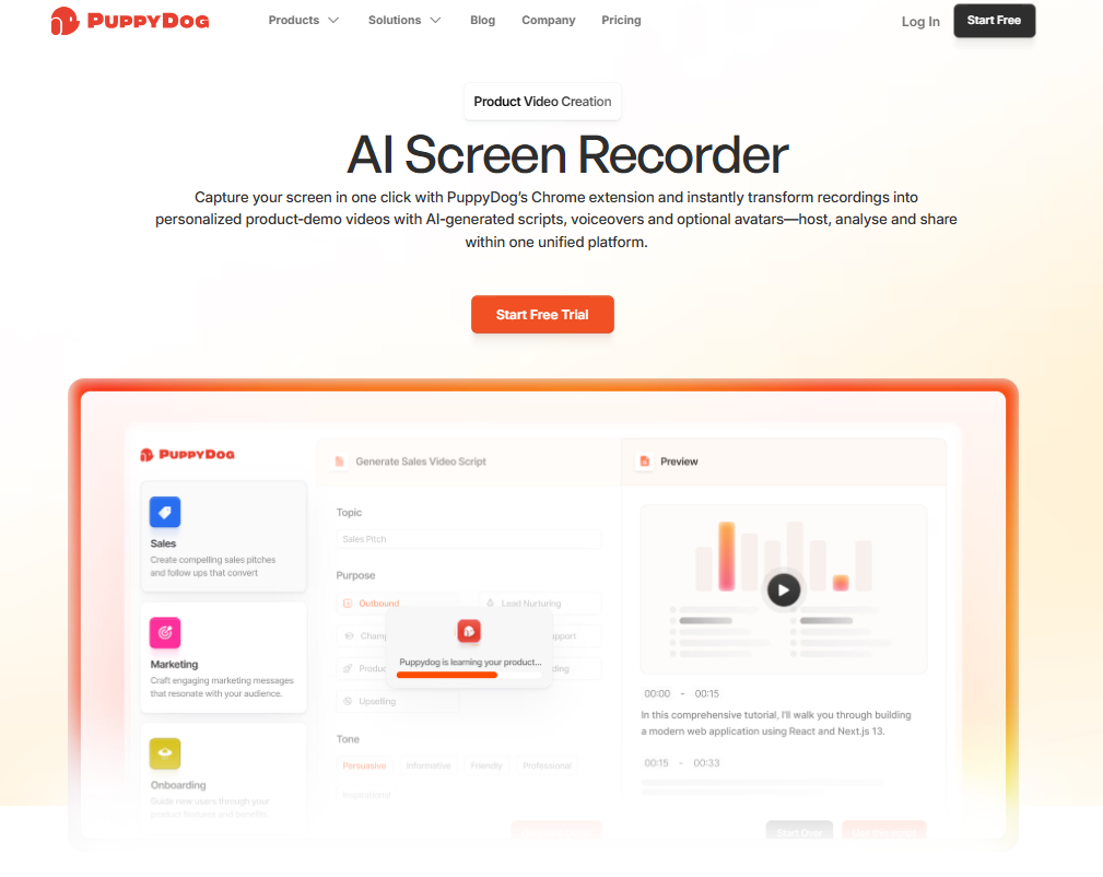 puppydog ai screen recorder