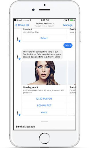 sephora makeup chatbot assistant