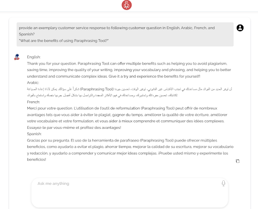multilingual chatbot