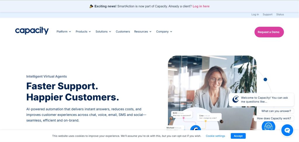 Capacity homepage
