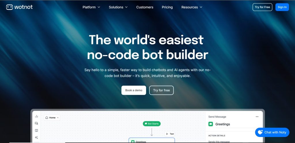 WotNot Homepage