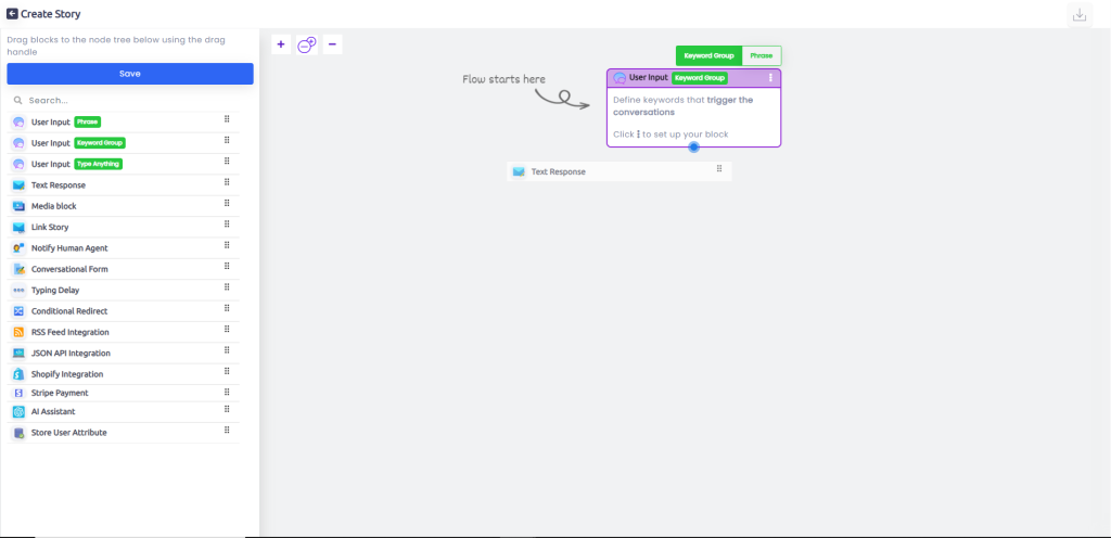 drag and drop chatbot builder