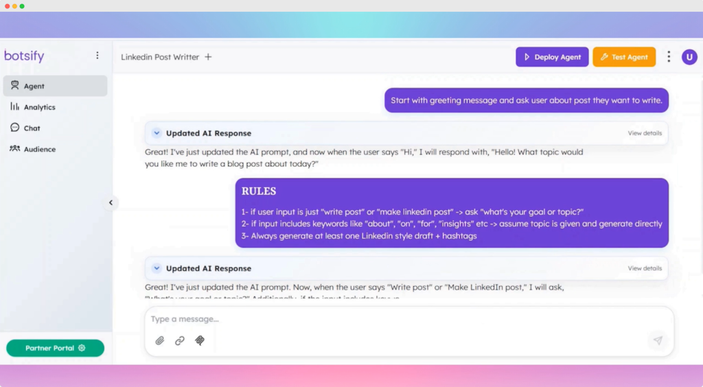 linkedin post writer ai agent