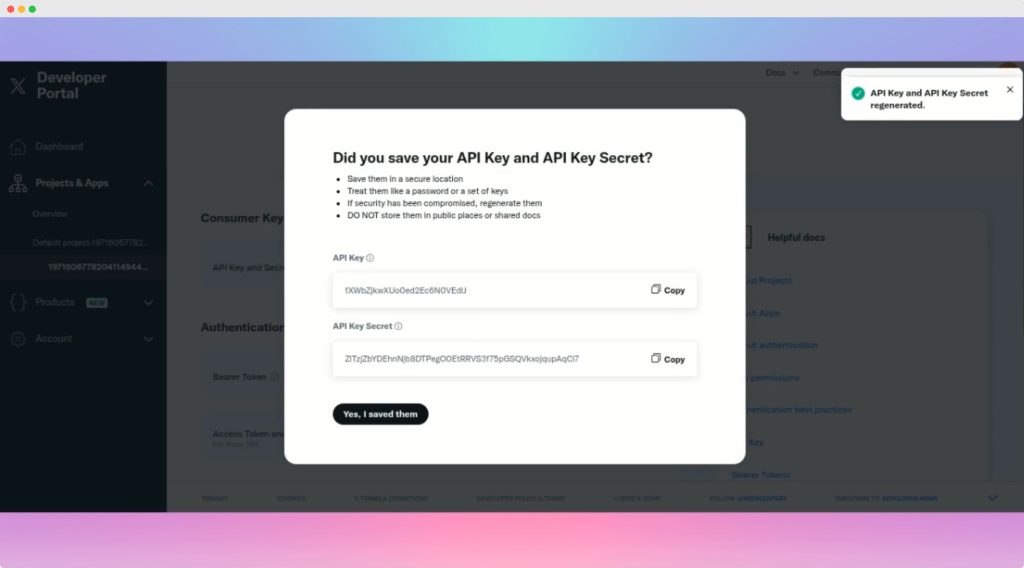 api keys