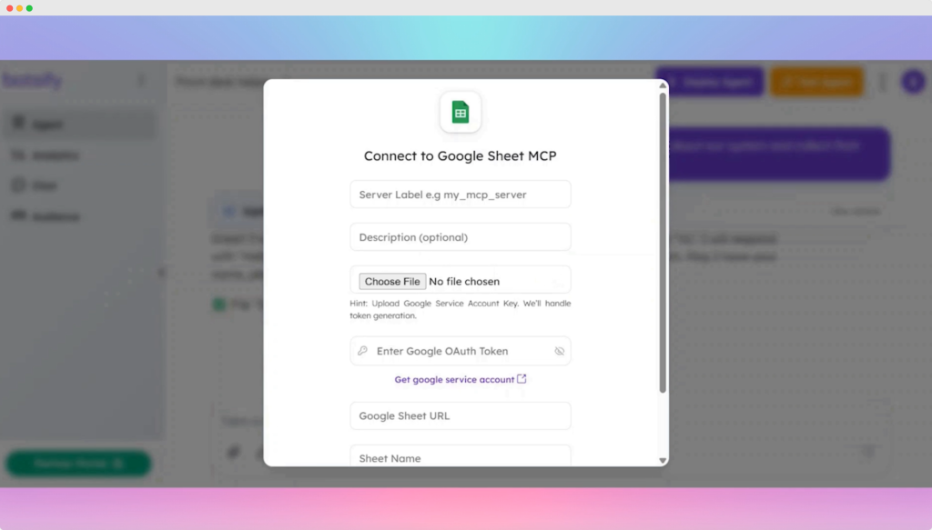 connect google sheet to ai agent