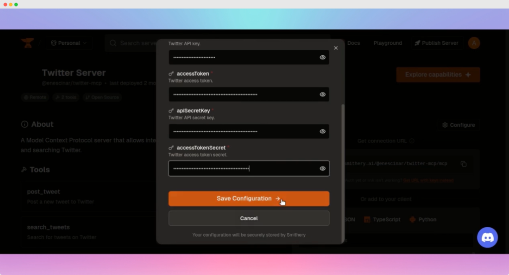 smithery api keys added