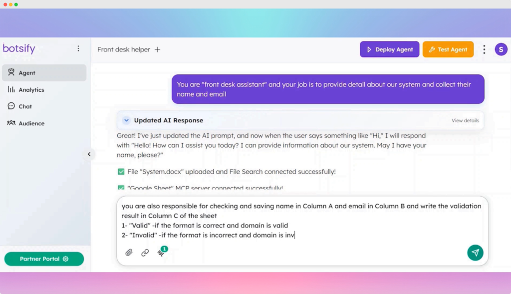 valid email column