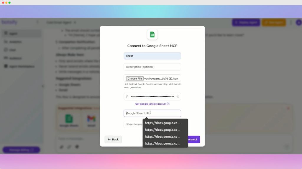 connect google sheet