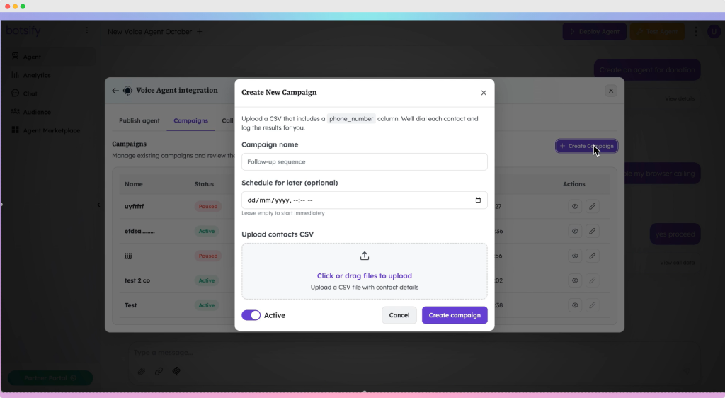 create sales campaign