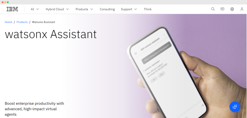 ibm watson assistant