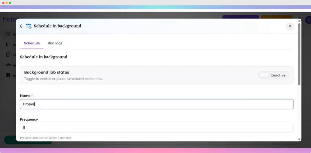 schedule property scraper agent