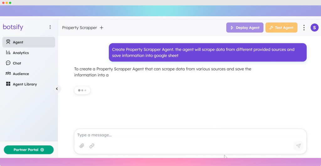 prompt for property scraper ai agent