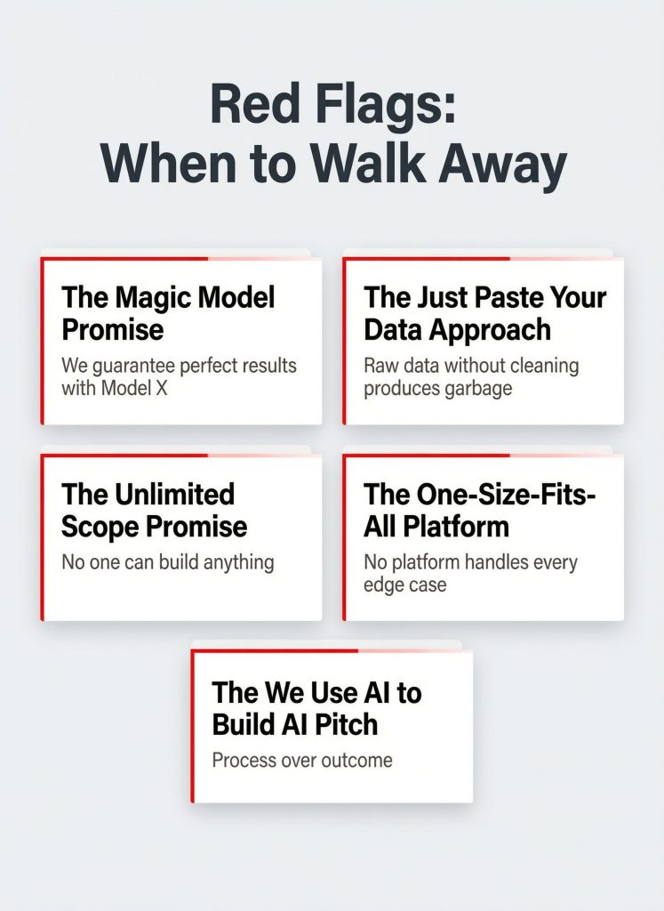 red flags for ai agent development company