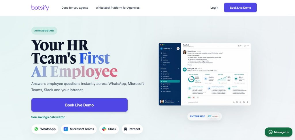 Botsify- AI agents for HR