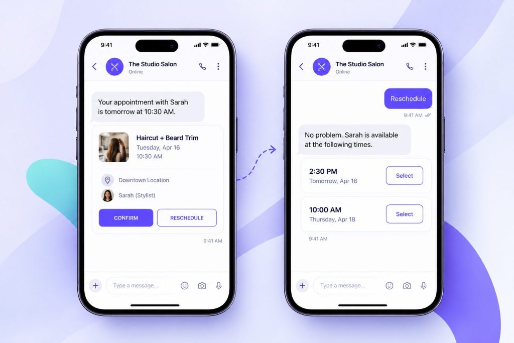 AI booking agent Appointment Chat Flow