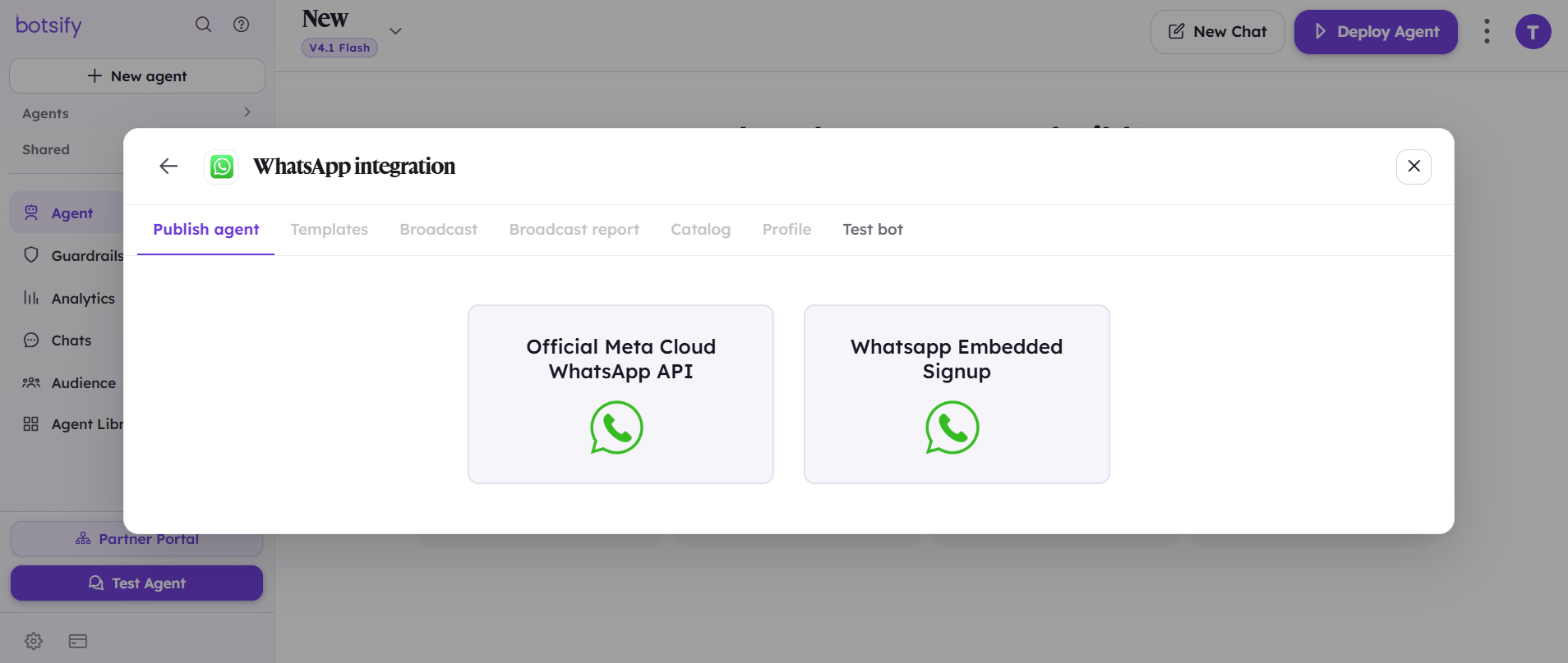 WhatsApp chat interface showing automated lead generation conversation
